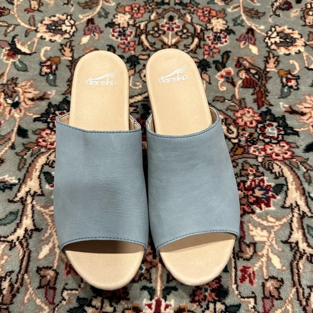 Soft Blue Dansko Slides